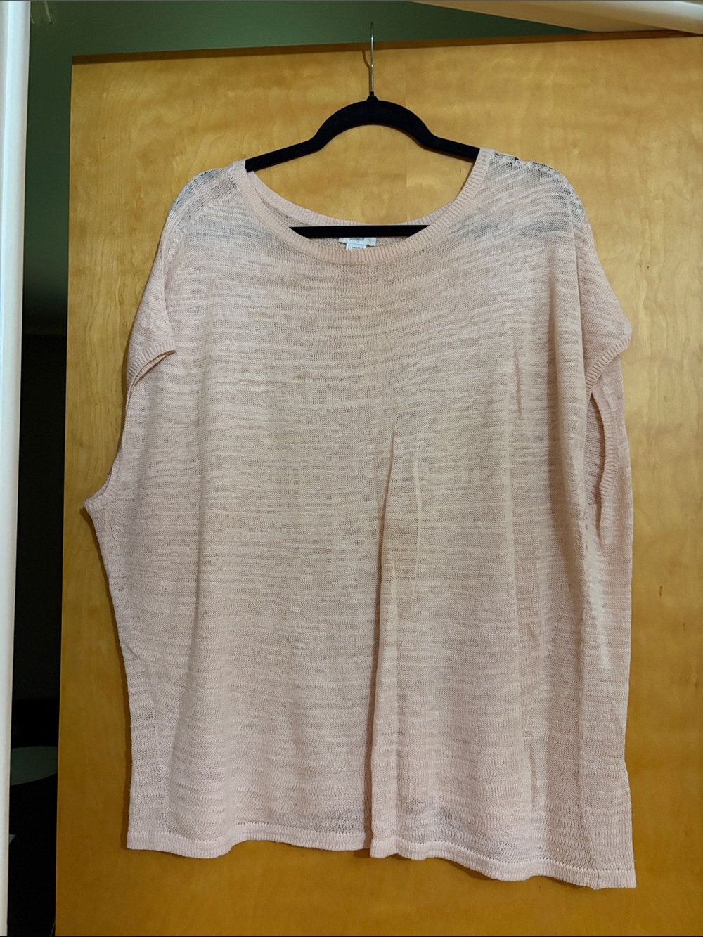 Pure Jill Light Pink Women's Knit Sweater - Relaxed Boatneck
